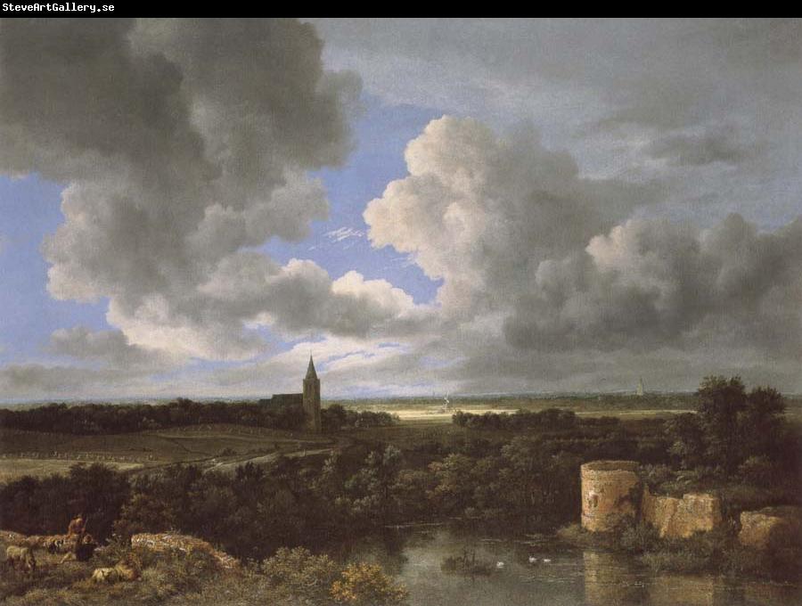 Jacob van Ruisdael A Landscape with a Ruined Castle and a Church